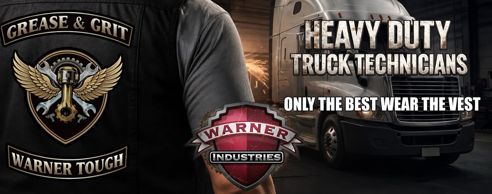 Warner Industries — Heavy Duty Truck Technicians. Only the best wear the vest.